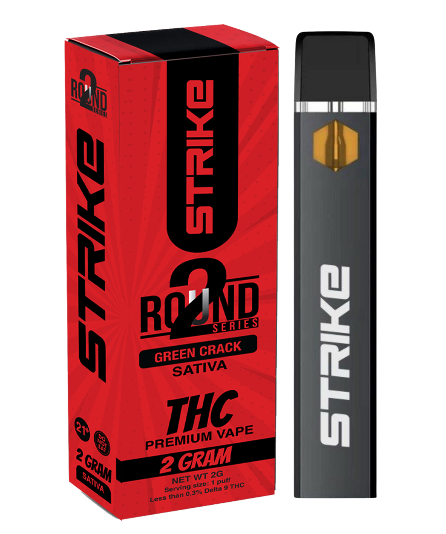 STRIKE ROUND2 SERIES 2G DISPOSABLE SATIVA – GREEN CRACK