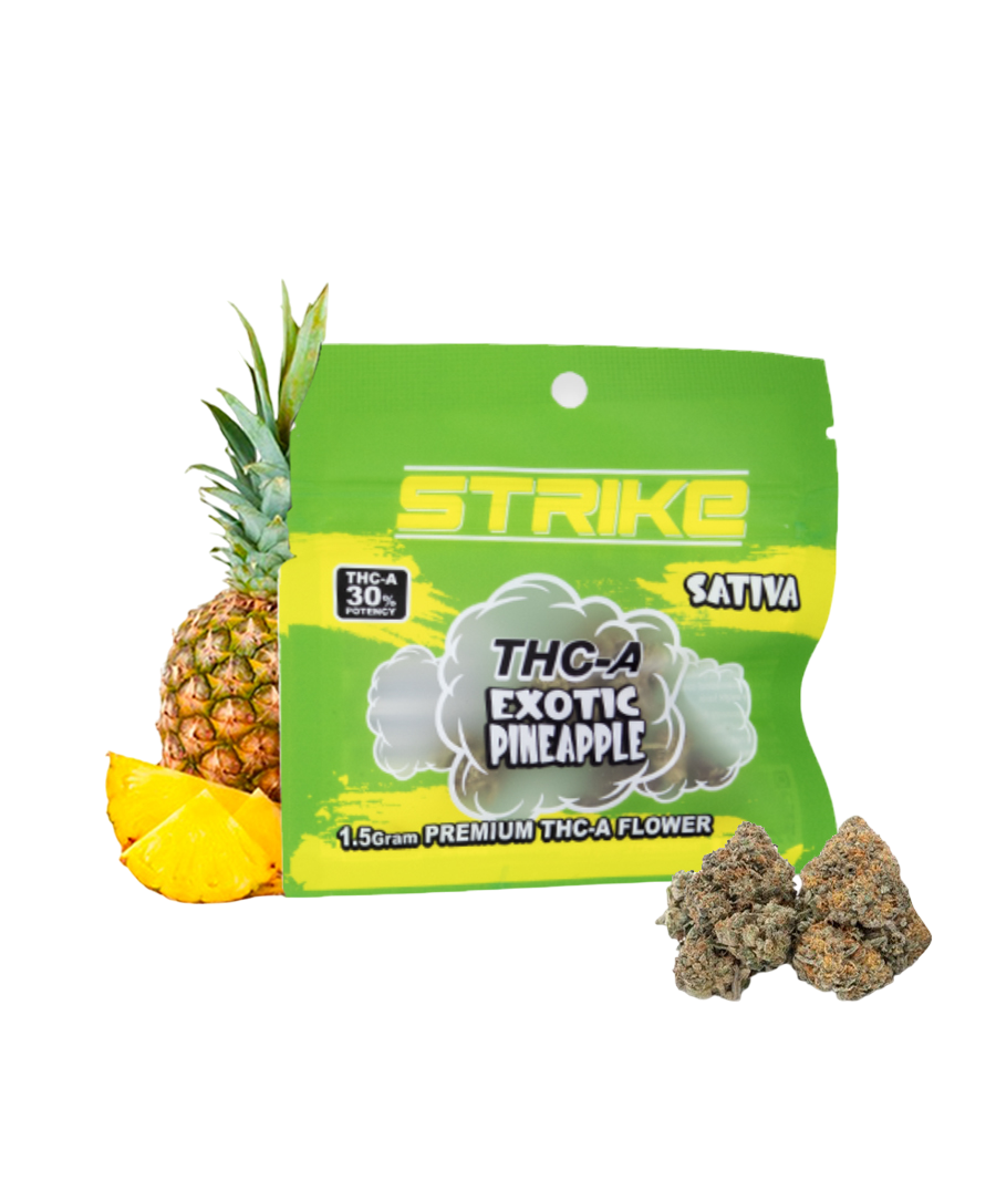 STRIKE THC-A 1.5G FLOWER SATIVA EXOTIC PINEAPPLE