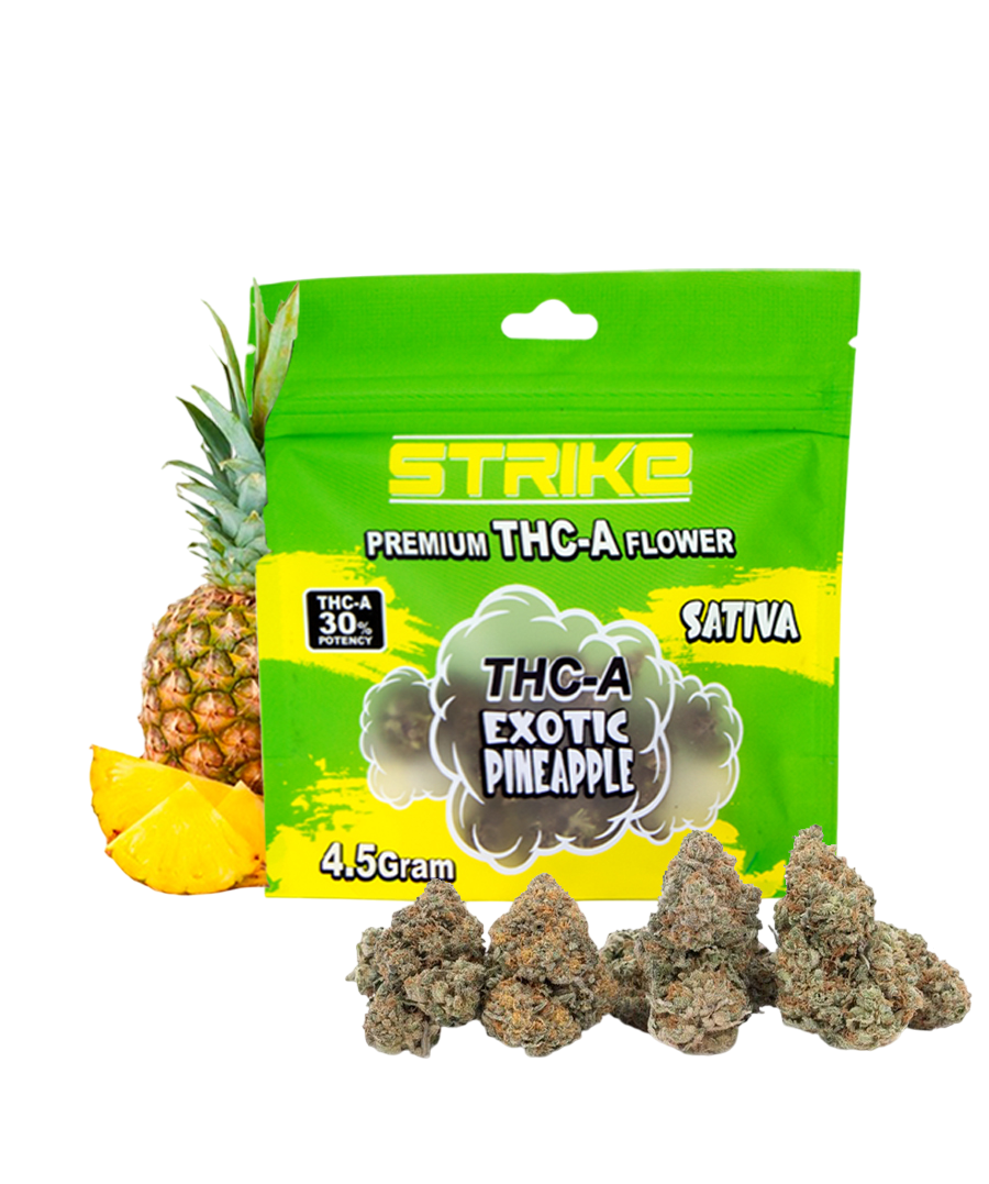 STRIKE THC-A 4.5G FLOWER SATIVA EXOTIC PINEAPPLE