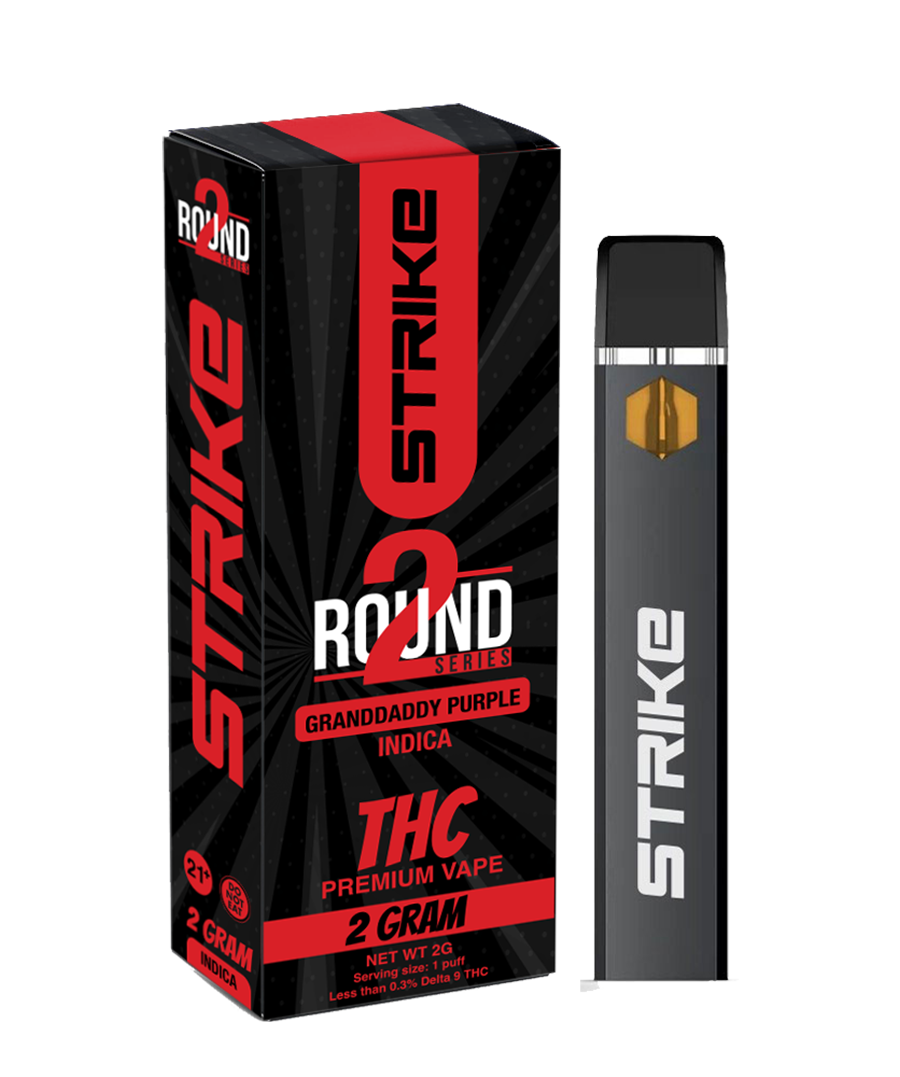 STRIKE ROUND2 SERIES 2G DISPOSABLE INDICA – GRANDADDY PURPLE