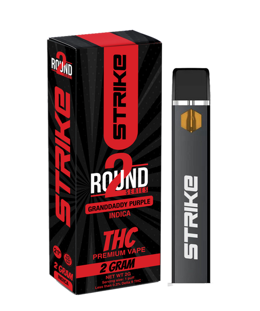STRIKE ROUND2 SERIES 2G DISPOSABLE INDICA – GRANDADDY PURPLE