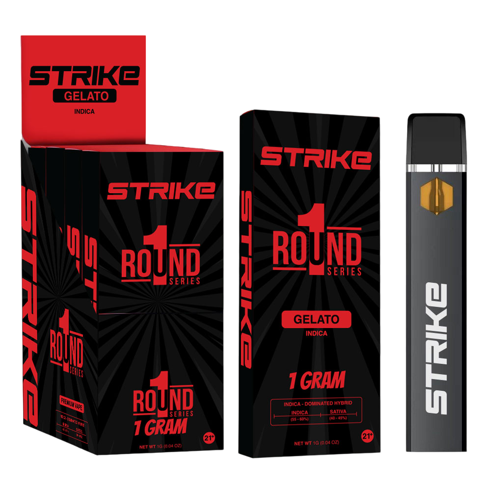 STRIKE ROUND1 SERIES 1G DISPOSABLE INDICA - GELATO