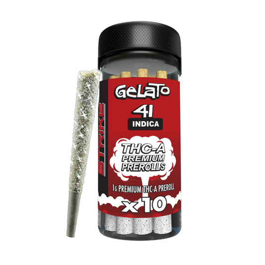 STRIKE 10CT JAR 1G PRE ROLL INDICA- GELATO 41