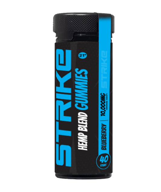 THC-A DELTA HEMP BLEND GUMMIES 10,000MG 250MG EACH 40 СOUNT, BLUEBERRY