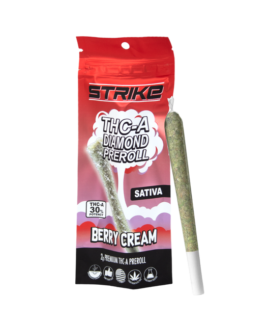 THC-A DIAMOND 2G PRE-ROLL BERRY CREAM SATIVA