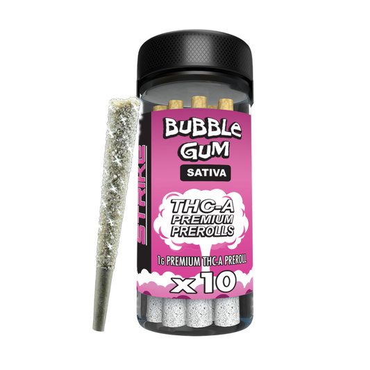 STRIKE 10CT JAR 1G PRE ROLL SATIVA BUBBLE GUM