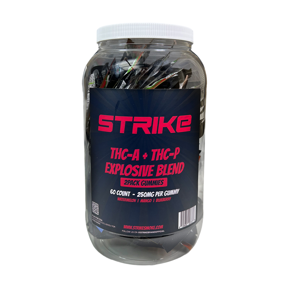 JAR of 60 (2 Ct) 250MG PER GUMMY THC-A + THC-P EXPLOSIVE BLEND