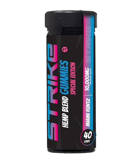 THC-A DELTA HEMP BLEND GUMMIES 10,000MG 250MG EACH 40 СOUNT, MIAMI-RUNTZ