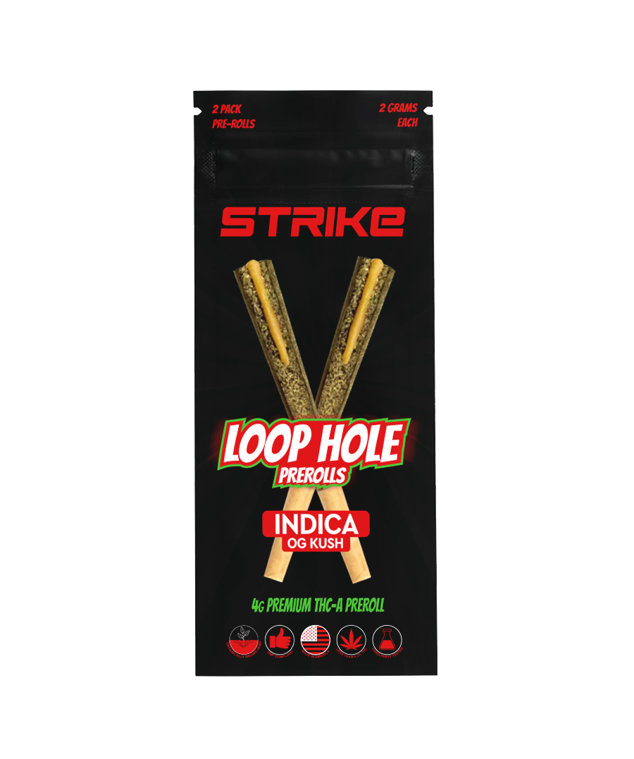 LOOP HOLE 2 PACK 4G PREMIUM THCA PREROLL – INDICA – OG KUSH