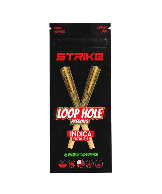 LOOP HOLE 2 PACK 4G PREMIUM THCA PREROLL – INDICA – OG KUSH