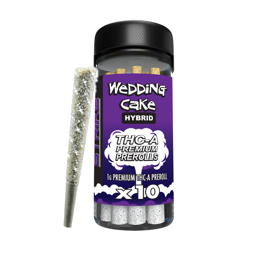 STRIKE 10CT JAR 1G PRE ROLL HYBRID- WEDDING CAKE