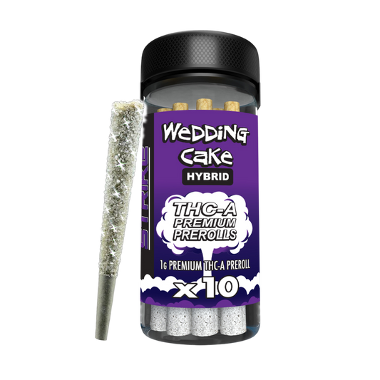 STRIKE 10CT JAR 1G PRE ROLL HYBRID- WEDDING CAKE